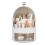 Living And Home Freestanding Large Rotating Makeup Organizer, White 3