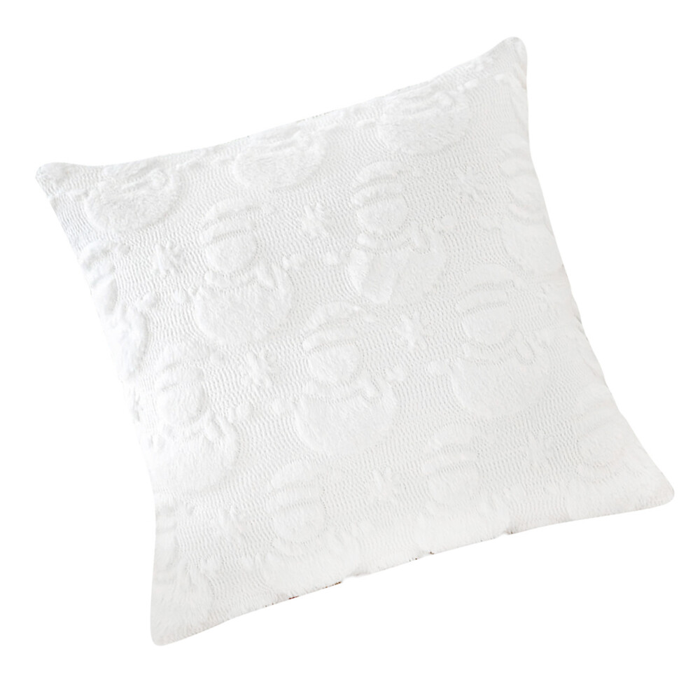 Sturdy Polyester Pillow Cover Fade Resistant Child Safe-White