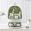 Living And Home Freestanding Large Rotating Makeup Organizer, Green 1