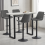 AINPECCA (Grey) 2pcs Velvet Bar Stools Swivel Rest Chair 9