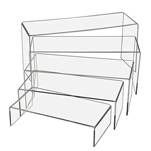 Pack of 5 Acrylic Display Risers Stand for Cupcake Figures and