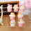 Pack of 5 Acrylic Display Risers Stand for Cupcake Figures and 2