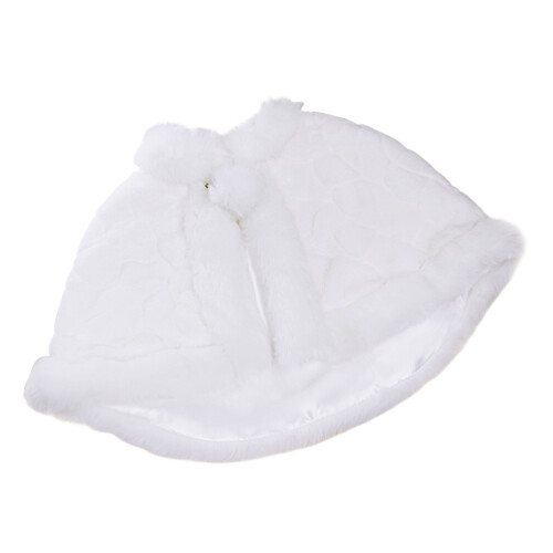Shawl Cape Pluche Shawl Winter Tippet Meisje Warme Tippet Wit
