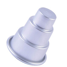 3Stk Runde Kuchenform Für Cupcake Pudding Backen (Silber, )