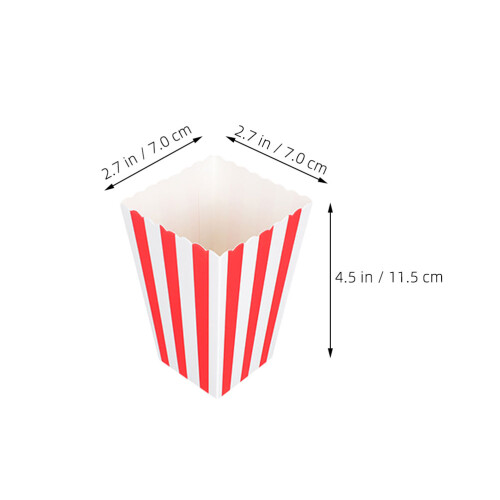 50Stk Einweg Popcorn Eimer Gestreifte Papier Boxen Für Snacks 2