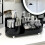 Living And Home Large Capacity Makeup Organizer with Rotating Brushes Holder, Black 2