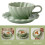 1 Set Keramikbecher Mit Unterteller Kaffeebecher Mit 7
