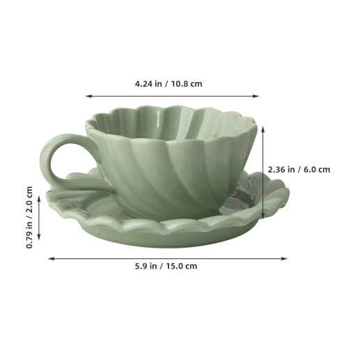 1 Set Keramikbecher Mit Unterteller Kaffeebecher Mit 1