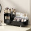 Living And Home Large Capacity Makeup Organizer with Rotating Brushes Holder, Black 3