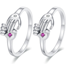 2Stk Paar Ringe Öffnungsring Valentinstag Geschenk Schmuck