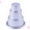 3Stk Runde Kuchenform Für Cupcake Pudding Backen (Silber, ) 3