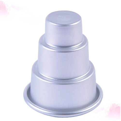 3Stk Runde Kuchenform Für Cupcake Pudding Backen (Silber, ) 2