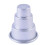 3Stk Runde Kuchenform Für Cupcake Pudding Backen (Silber, ) 11