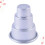 3Stk Runde Kuchenform Für Cupcake Pudding Backen (Silber, ) 5