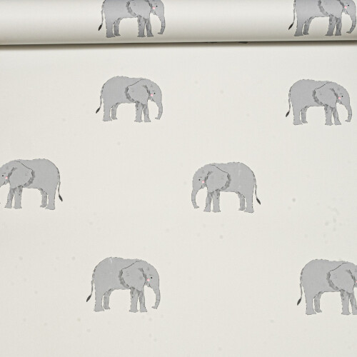 Muriva Kids Sage Elephant Wallpaper Smooth Feature Wall 1