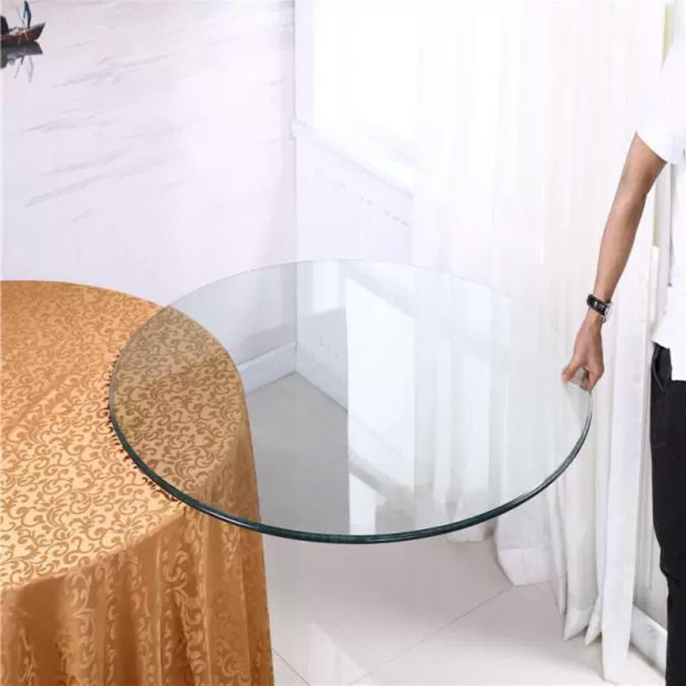 Tempered Glass Round Dining Table Diameter 35-100 Centimeters, Clear Tempered Glass Top, Outdoor Patio Center Table 36 Inch-image-OPC-PMBYGKM-NEW