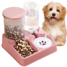Automatic Cat Feeder and Water Dispenser 2-In-1 Pet Feeding Bowl, Self-Dispensing System