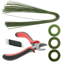 floral arrangement tools kit with wire cutter and floral tapes