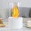 Fire Bowl Bio Ethanol Fireplace Fire Pit White 5
