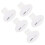 5Pcs White Plastic Stethoscope Name Tag Dual-Sided Id Clip Lightweight 1