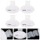 5Pcs White Plastic Stethoscope Name Tag Dual-Sided Id Clip Lightweight 2