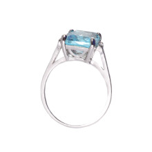 Women Topas Ring Hellblaue Für Verlobung Hochzeit Größe 10