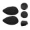 2Stk Schwarzes Sushi Teller Aufbewahrungs Tablett 5