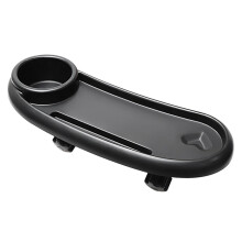 Stroller Snack Tray With Cup Holder, Removable Plastic Pram Tray For Pushchair, Easy Install, Stable Design, Black