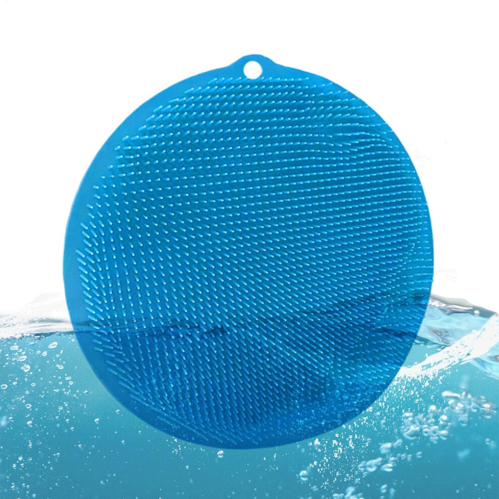 Blue Back Scrubber For Shower Wall Foot Scrubber With Suction Cups Bath Massage Cushion Shower Accessories