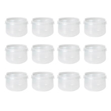 12 stk einweg-kunststoff creme-, pudding- und joghurt-cups transparent
