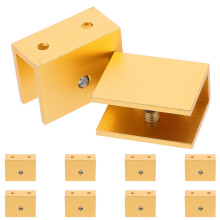 Mlins 10 Messing Rahmenlose Glasduschklemmen Verstellbar Gold
