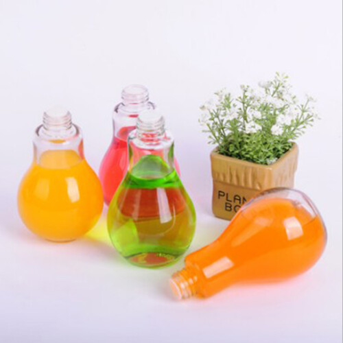 Glasflasche Saft Kupferdraht Lampe 1