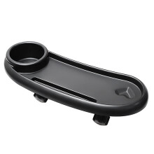 Lightweight Baby Tray for Strollers, 360-Degree Rotating Tray, Partition Storage, Fits Most Strollers, Black
