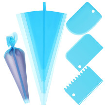 4St Piping Bags Lebensmittelecht Mit 3 Kunststoff Sahneschabern