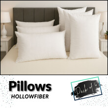 (Pack of 6) Pillows Hollowfiber Filled Bounce Back Hotel Quality Anti Allergenic Pack of 2,4,6,8