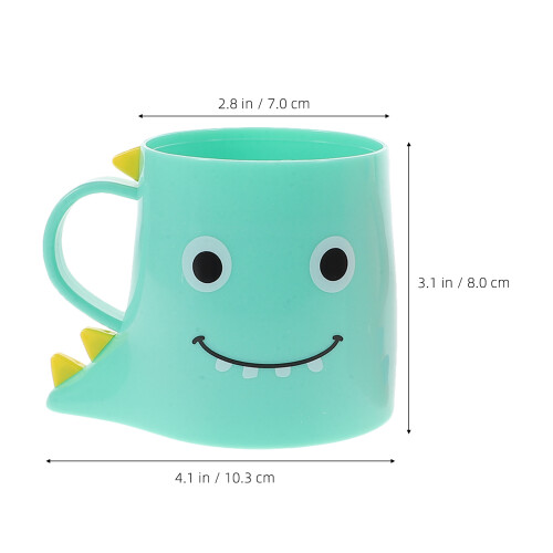 2 tazas plástico dibujos para cepillo 1
