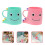 2 tazas plástico dibujos para cepillo 11