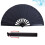 Vouwbare Fan Handbediend Zwart 1 Set 10