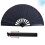 Vouwbare Fan Handbediend Zwart 1 Set 5