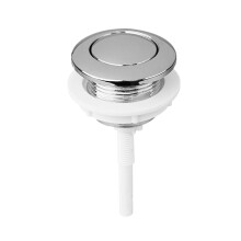 Toilet Tank Round Stem Button 10.5cm ABS Plastic Single-Flush Water-Saving 1Pc Universal Fit For Home Public Places