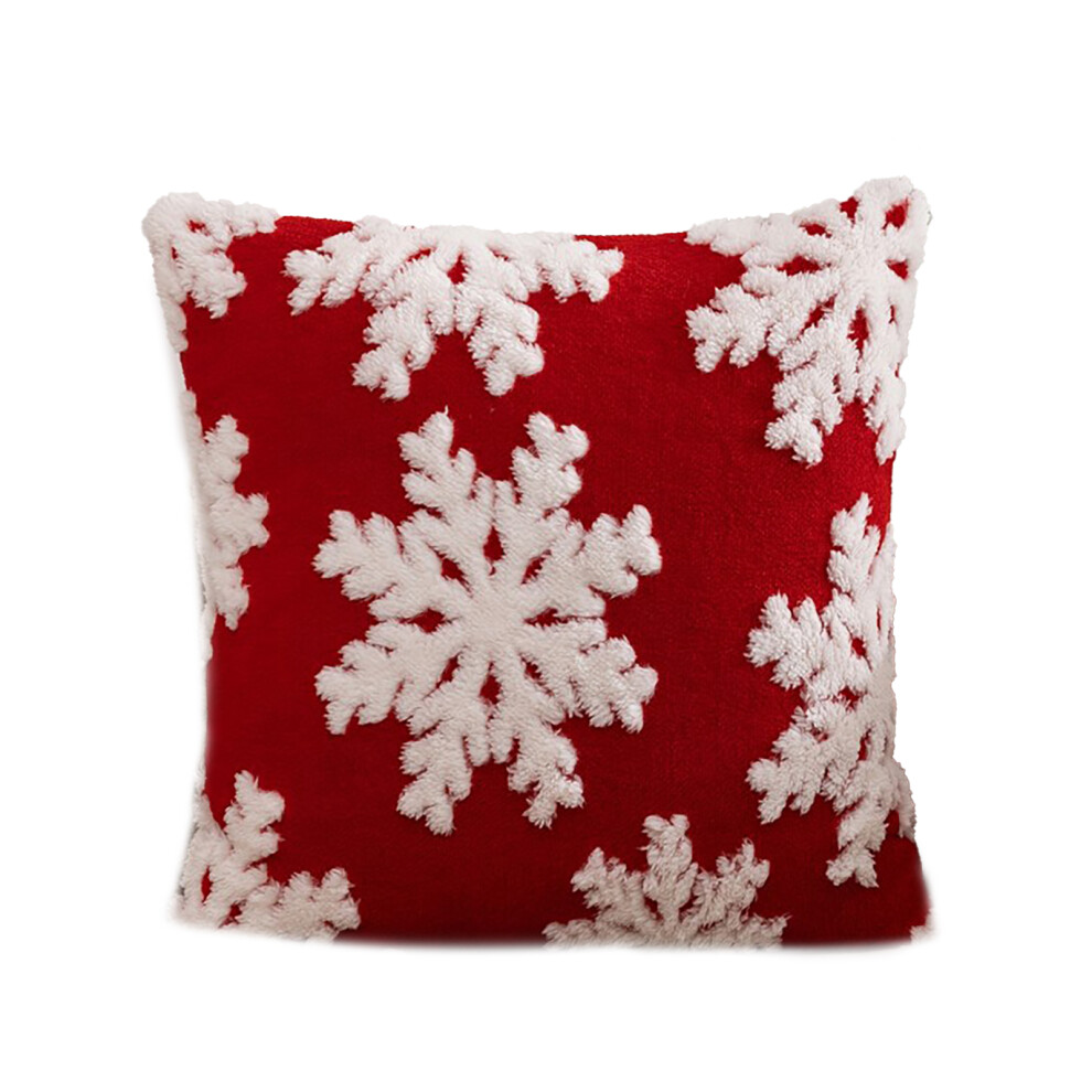 Christmas Plushie Pillowcase Decorative Snowflake Throw-Style 7