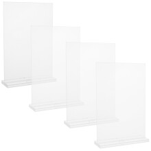 4Stk Acryl Klar Displayständer Für Poster Speisekarten Etiketten