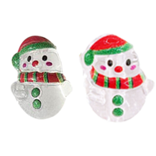 100 Stück Weihnachts-Schneemann-Charm-Perlen, klare-A 1
