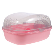 Cage Hamster Portable ABS Rose Transport Sécurisé Animal Petit