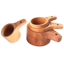 4Stk Holz Messbecher Backbecher Messlöffel Für Heimbackstube
