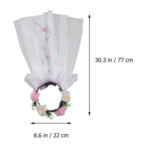 -Seidenblumen- , Künstlicher Blumenkranz, Weiß 1