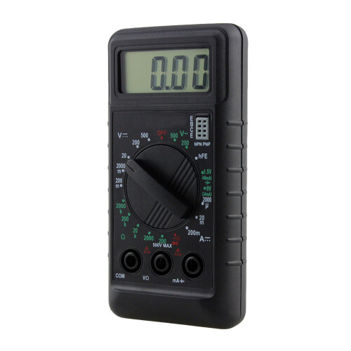 mini multímetro digital com buzzer, proteção, lcd, dc/ac, portátil 1