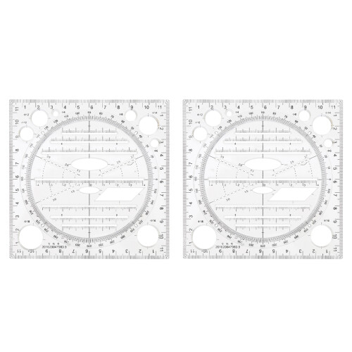 2 . Schablone Mathematik Zeichenlineal Multifunktional 2
