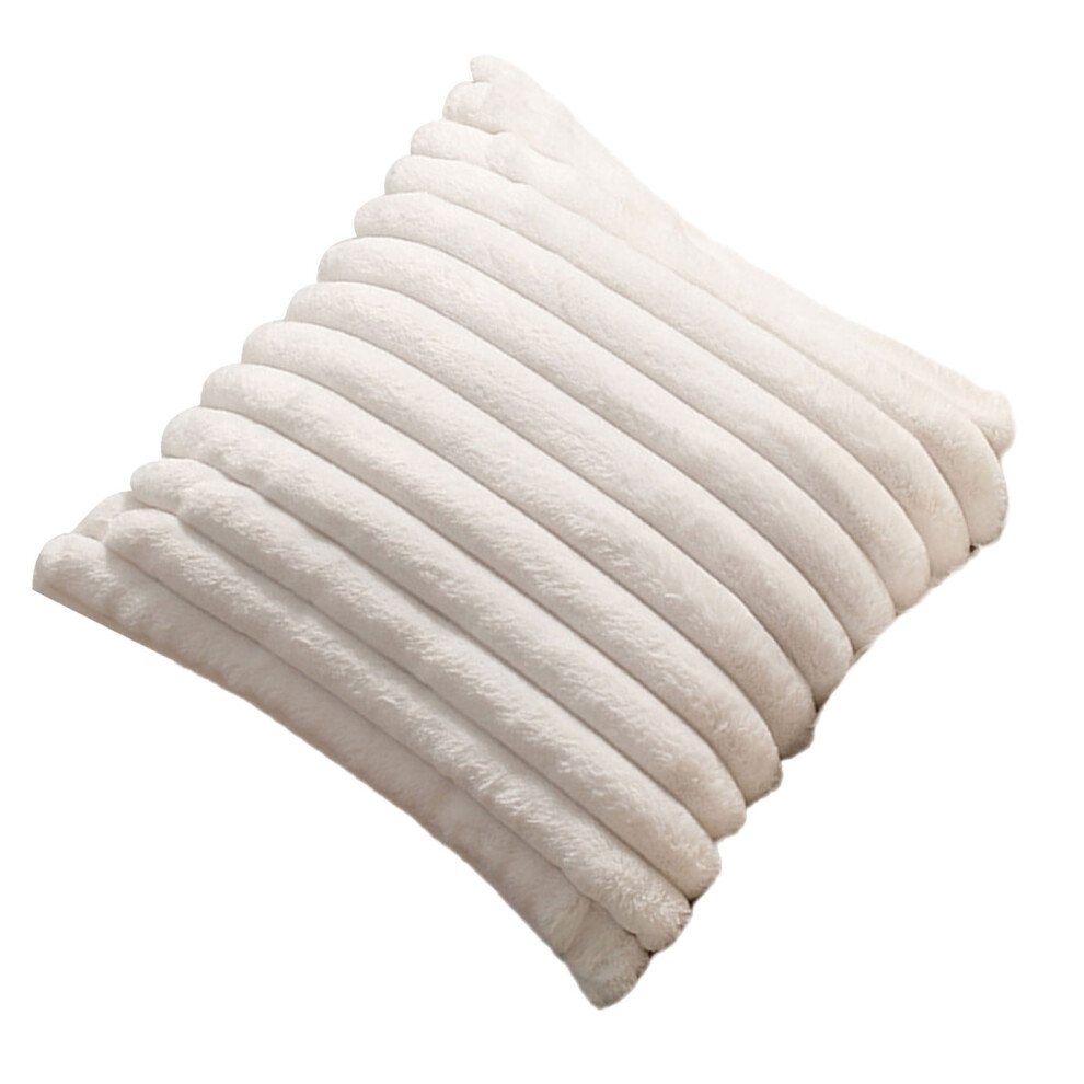 Plushie Pillowcase Elegant Sofa Cushion Case-450*450Mm White