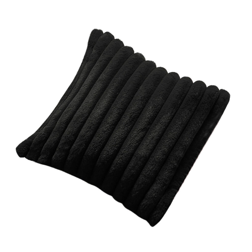 Plushie Cushion Cover Luxurious Decorative-450*450Mm Black